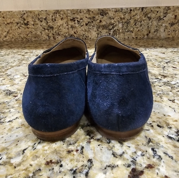 Talbots Blue Suede Leather Smoking Loafers 8 - Picture 3 of 8